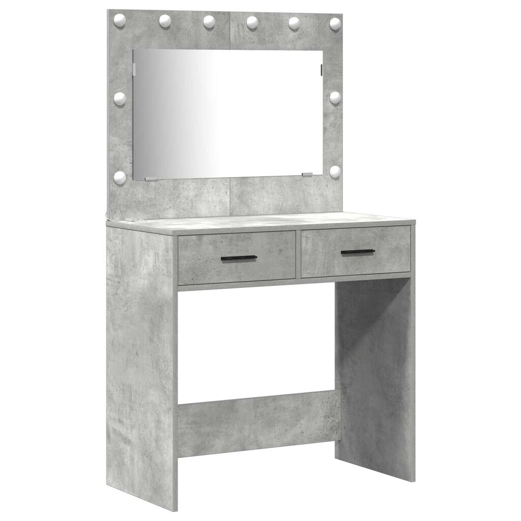 vidaXL Τραπέζι περιποίησης με συρτάρι 2 pcs Γκρι 40 x 41 x 75 εκ