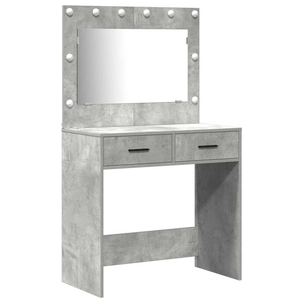 vidaXL Τραπέζι περιποίησης με συρτάρι 2 pcs Γκρι 40 x 41 x 75 εκ