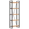 vidaXL Βιβλιοθήκη με 5 Επίπεδα 60 x 30 x 180 εκ. Μασίφ Ξύλο Ακακίας