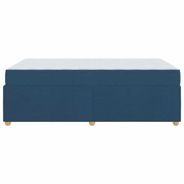 vidaXL Σκελετός Κρεβατιού με στρώμα Μπλε 120 x 200 cm ύφασμα