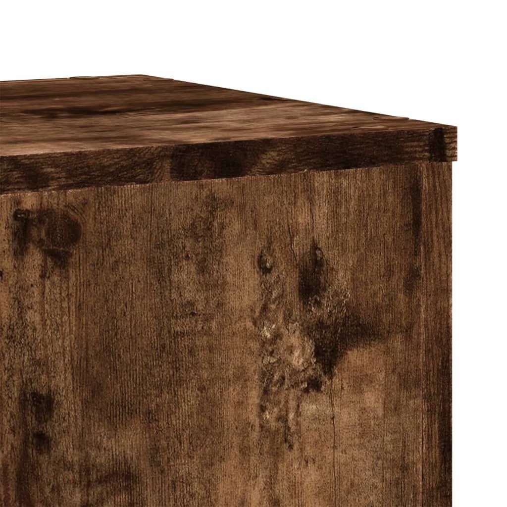 vidaXL Βάσεις Φυτών 2Τεμ. Καπνιστή Δρυς 30x30x50εκ. Επεξεργασμένο Ξύλο