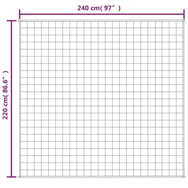vidaXL Κουβέρτα Βαρύτητας Μπλε 220 x 240 εκ. 11 κ. Υφασμάτινη