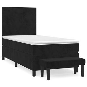 vidaXL &Kappa;&rho;&epsilon;&beta;ά&tau;&iota; Boxspring &mu;&epsilon; &Sigma;&tau;&rho;ώ&mu;&alpha; &Mu;&alpha;ύ&rho;&omicron; 90x200 &epsilon;&kappa;. &Beta;&epsilon;&lambda;&omicron;ύ&delta;&iota;&nu;&omicron;