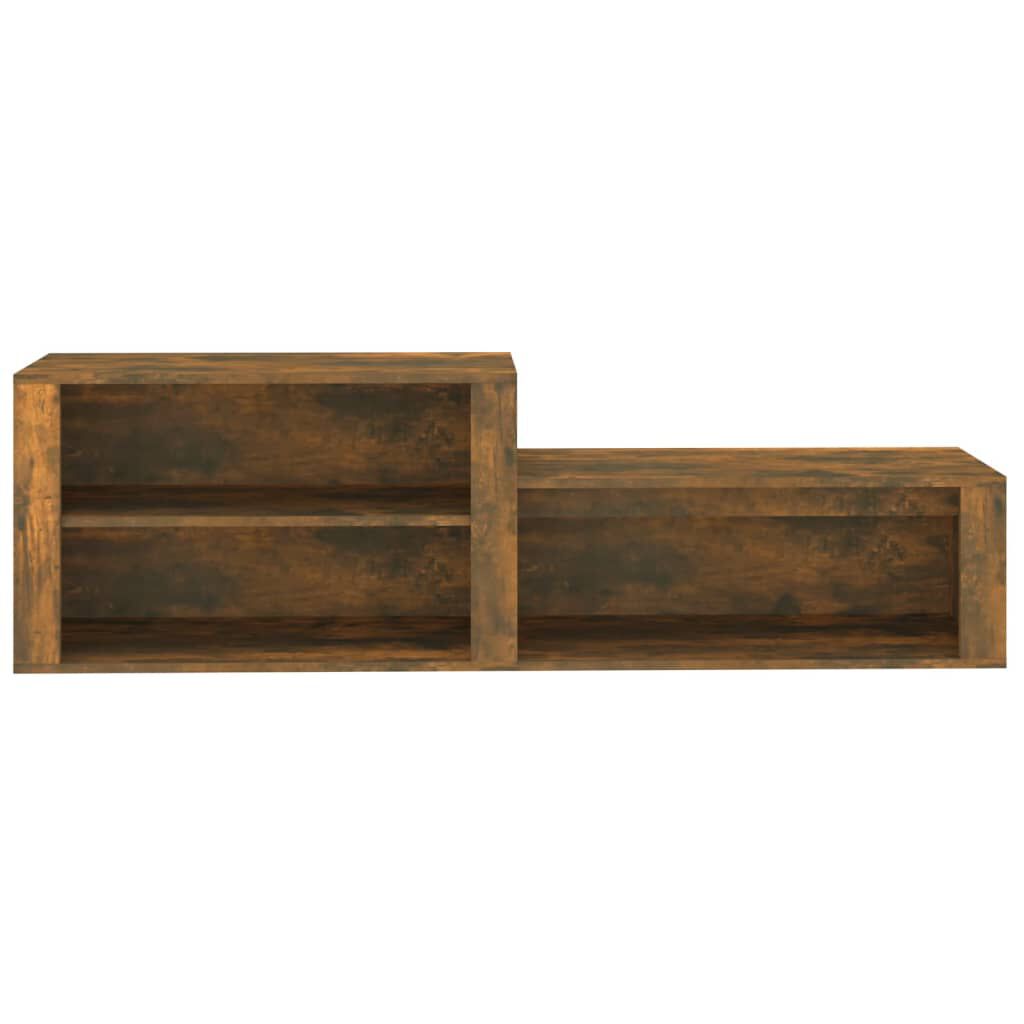 vidaXL Παπουτσοθήκη Καπνιστή Δρυς 150x35x45 εκ. από Επεξεργασμένο Ξύλο