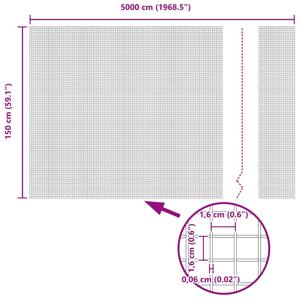 vidaXL Συρμάτινος Φράχτης με 20 U Πόδια Ασημένιο 1.5x50 μ Χάλυβας