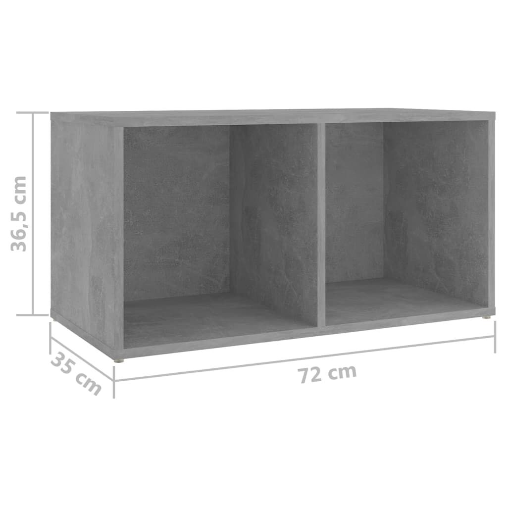 vidaXL Έπιπλα Τηλεόρασης 4 τεμ. Γκρι Σκυρ. 72x35x36,5 εκ. Επεξ. Ξύλο