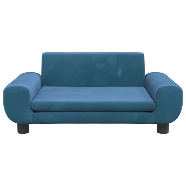 vidaXL Καναπές Παιδικός Μπλε 70 x 45 x 33 εκ. από Βελούδο
