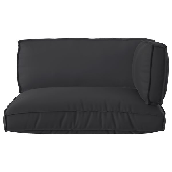 vidaXL Σετ Μαξιλαριών Πάγου 3 pcs Μαύρο 120 x 80 x 12 cm Ύφασμα Oxford