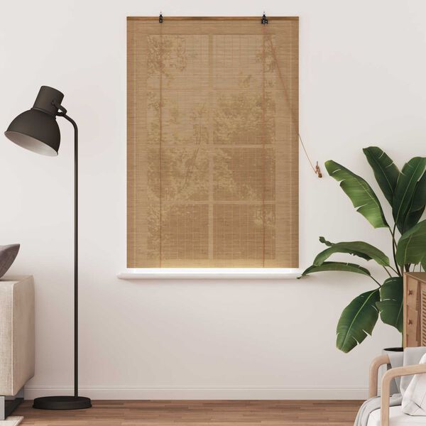 vidaXL Ρολά και Σκίες Παραθύρων Ανοιχτό καφέ 110 x 160 cm Μπαμπού