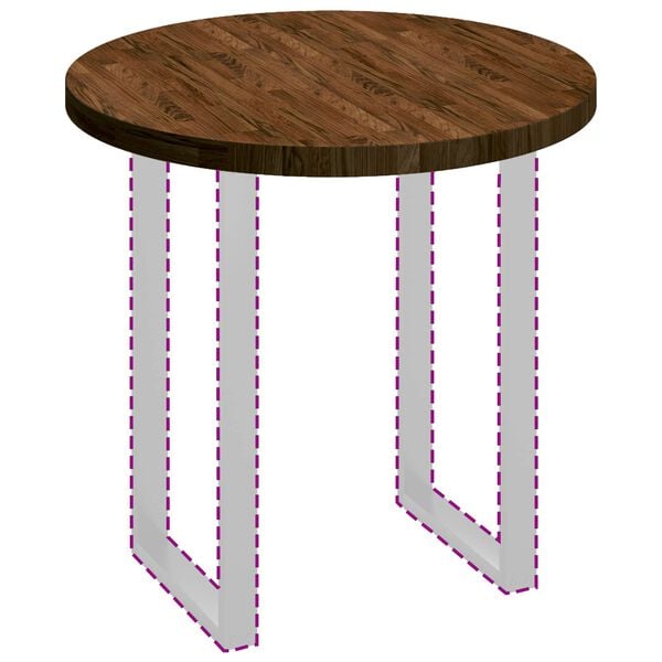 vidaXL &Kappa;&alpha;&pi;ά&kappa;&iota; &tau;&rho;&alpha;&pi;&epsilon;&zeta;&iota;&omicron;ύ &Sigma;&kappa;&omicron;ύ&rho;&omicron; &Kappa;&alpha;&phi;έ &Oslash; 80 x 4 cm &Sigma;&tau;&epsilon;&rho;&epsilon;ό &Xi;ύ&lambda;&omicron; &Delta;&rho;&upsilon;ό&sigmaf;