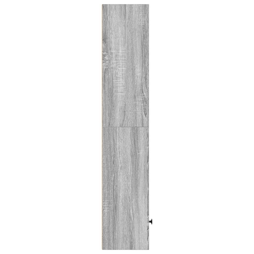 vidaXL Βιβλιοθήκη Γκρι Sonoma 31x24x127 εκ. από Επεξεργασμένο Ξύλο