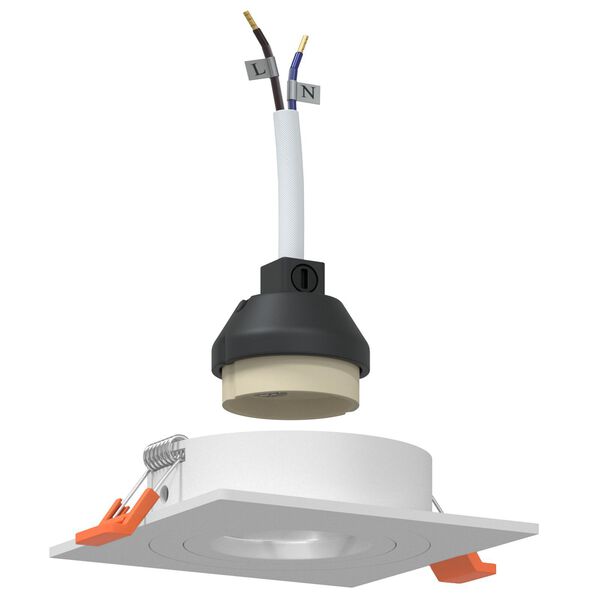 vidaXL Spotlights με προβολείς 6 pcs Λευκό 9 x 9 x cm Αλουμίνιο