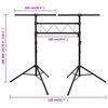 vidaXL Βάση Φωτισμού Μαύρη 238 x 115 x (180-300) εκ. Ατσάλινη