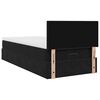 vidaXL Οθωμανικό κρεβάτι με στρώμα Μαύρο 80x200cm Velvet