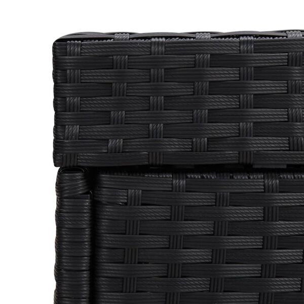 vidaXL Κάδος Απορριμάτων Μαύρος 40 x 40 x 80 εκ. από Συνθετικό Ρατάν