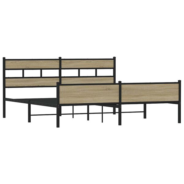 vidaXL &Sigma;&kappa;&epsilon;&lambda;&epsilon;&tau;ό&sigmaf; &Kappa;&rho;&epsilon;&beta;. &Chi;&omega;&rho;ί&sigmaf; &Sigma;&tau;&rho;ώ&mu;&alpha; Sonoma &Delta;&rho;&upsilon;&sigmaf; 180x200 &epsilon;&kappa;. &Mu;&epsilon;&tau;&alpha;&lambda;&lambda;&iota;&kappa;ό