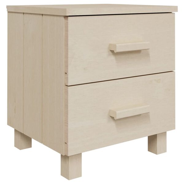 vidaXL Κομοδίνο HAMAR Καφέ Μελί 40 x 35 x 44,5 εκ. Μασίφ Ξύλο Πεύκου