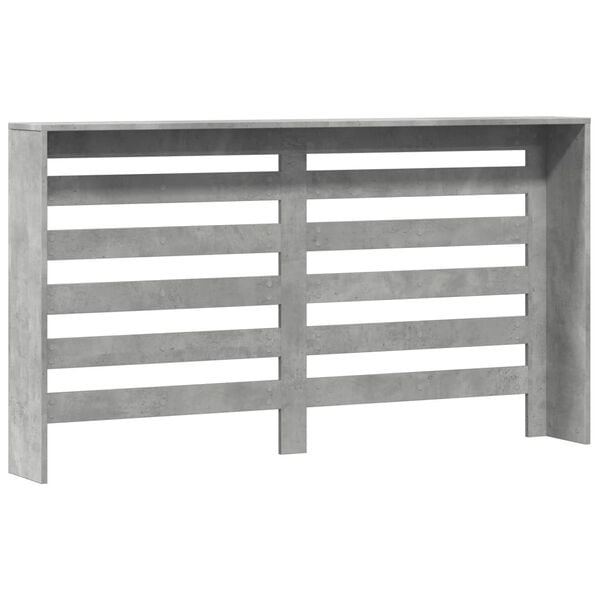 vidaXL Κάλυμμα Καλοριφέρ Γκρι Σκυροδέματος 149x20x82 εκ. Επεξ. Ξύλο