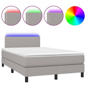 vidaXL &Kappa;&rho;&epsilon;&beta;ά&tau;&iota; Boxspring &mu;&epsilon; &Sigma;&tau;&rho;ώ&mu;&alpha; & LED &Alpha;&nu;.&Gamma;&kappa;&rho;&iota; 120x200 &epsilon;&kappa; &Upsilon;&phi;&alpha;&sigma;&mu;ά&tau;&iota;&nu;&omicron;