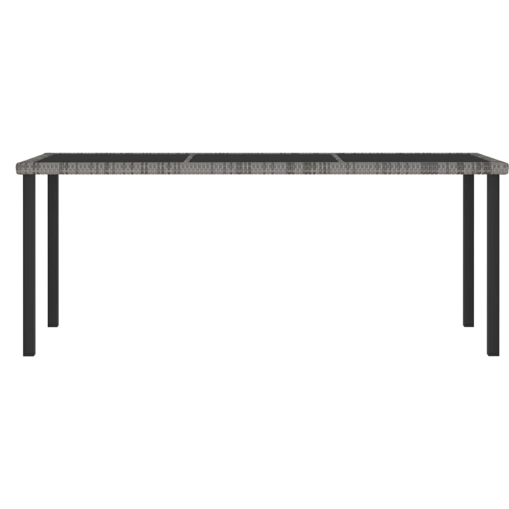 vidaXL Τραπεζαρία Κήπου Γκρι 180 x 70 x 73 εκ. από Συνθετικό Ρατάν