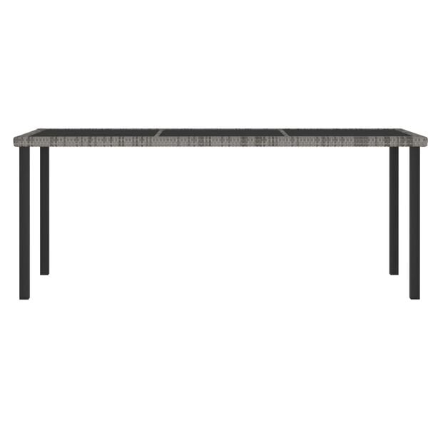 vidaXL Τραπεζαρία Κήπου Γκρι 180 x 70 x 73 εκ. από Συνθετικό Ρατάν