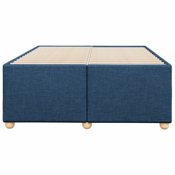 vidaXL Πλαίσιο κρεβατιού χωρίς στρώμα μπλε 120x200cm ύφασμα