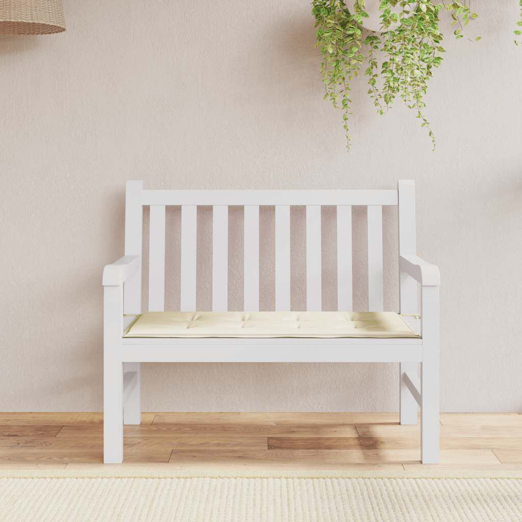 vidaXL Μαξιλάρι Πάγκου Κήπου Κρεμ 100x50x4 εκ. Ύφασμα Oxford