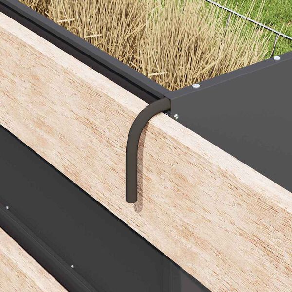 vidaXL Φαγητό για Ξηρά Χόρτα Μαύρο 71 x 33 x 70 εκ