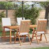 vidaXL Καρέκλα Κήπου 4 pcs Καφέ 57 x 71.5 x 104εκ Μασίφ ξύλο teak