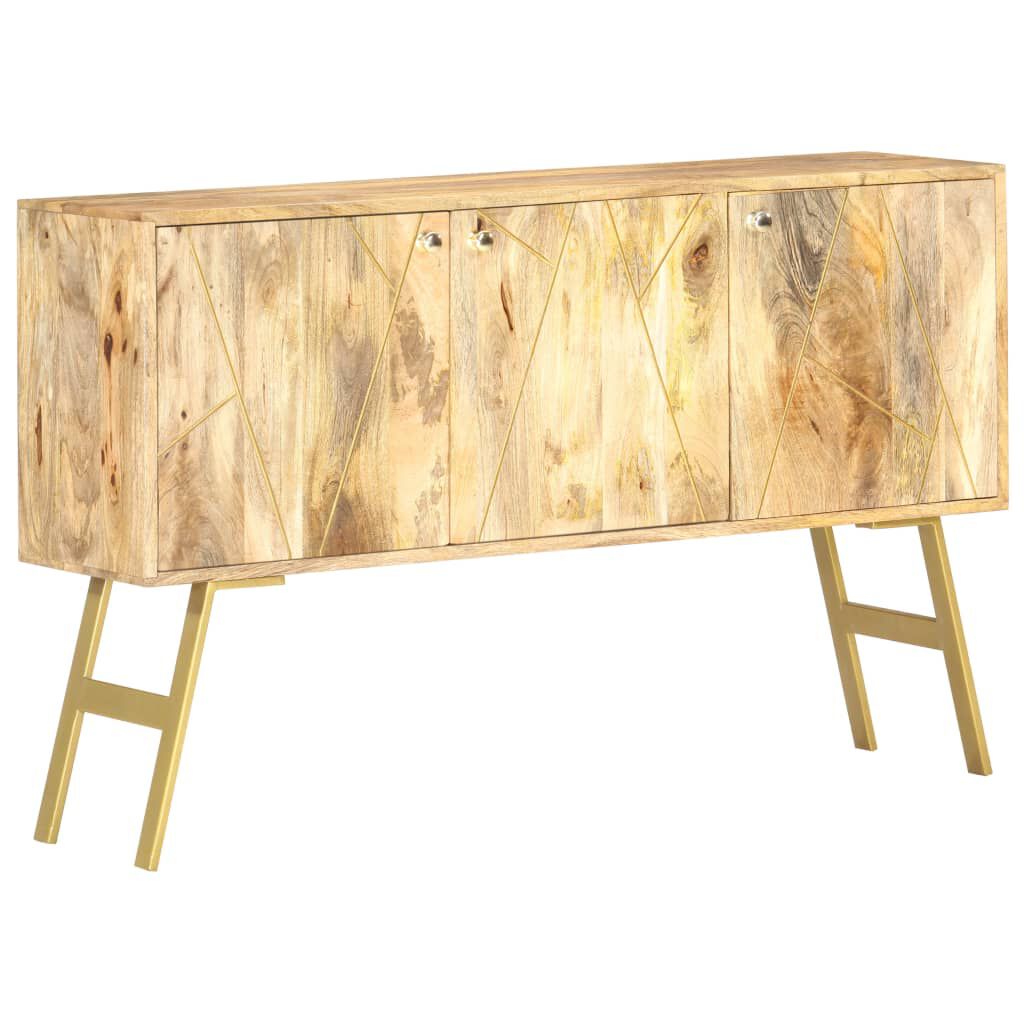 vidaXL Ντουλάπι με Συρτάρια 118 x 30 x 75 εκ. από Μασίφ Ξύλο Μάνγκο