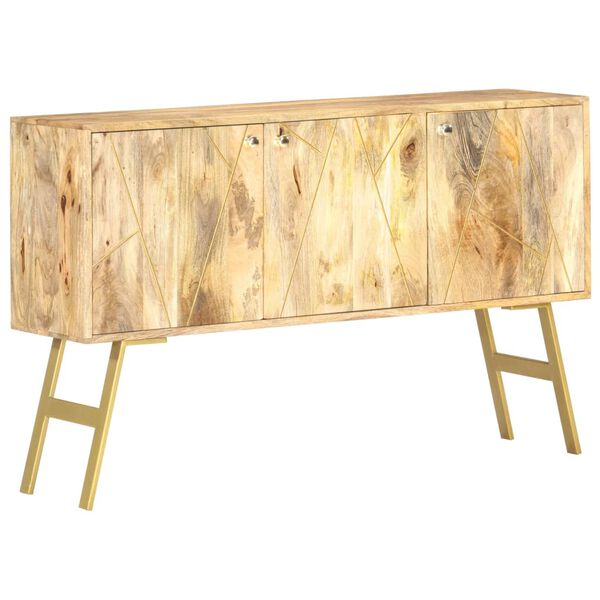 vidaXL Ντουλάπι με Συρτάρια 118 x 30 x 75 εκ. από Μασίφ Ξύλο Μάνγκο