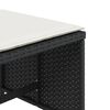 vidaXL Σκαμπό Κήπου 4 τεμ. Μαύρα 41x41x36 Συνθετικό Ρατάν με Μαξιλάρια