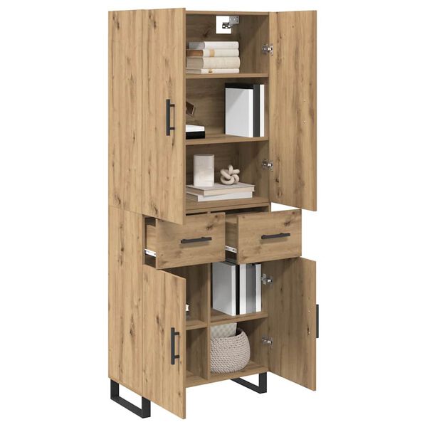 vidaXL Highboard &mu;&epsilon; &sigma;&upsilon;&rho;&tau;ά&rho;&iota; 2 pcs Artisan Oak 69,5 x 34 x 180 &epsilon;&kappa;.