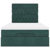 vidaXL Οθωμανικό κρεβάτι με στρώματα Σκούρο πράσινο 120x200cm Velvet