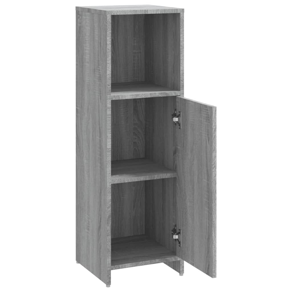 vidaXL Ντουλάπι Μπάνιου Γκρι Sonoma 30x30x95 εκ. Επεξεργασμένο Ξύλο