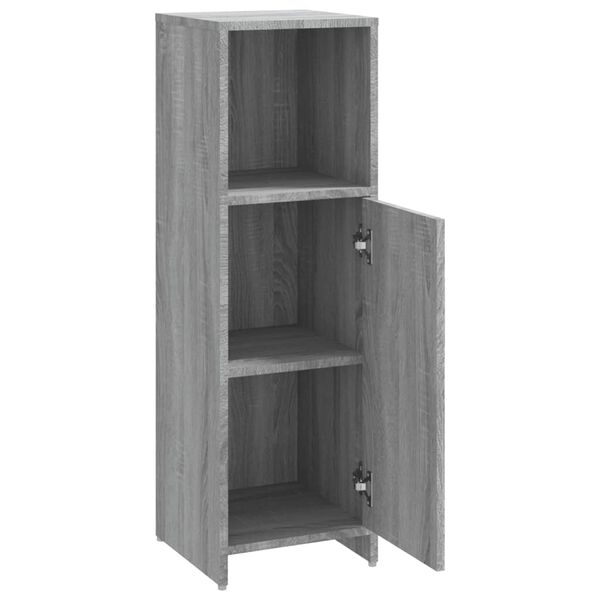 vidaXL Ντουλάπι Μπάνιου Γκρι Sonoma 30x30x95 εκ. Επεξεργασμένο Ξύλο