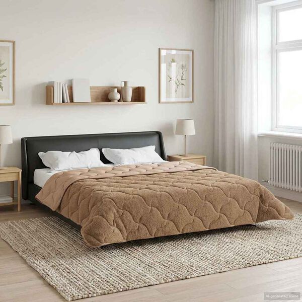 vidaXL &Chi;&epsilon;&iota;&mu;&epsilon;&rho;&iota;&nu;ό &Pi;&alpha;&pi;&lambda;&omega;&mu;&alpha;&tau;&omicron;&theta;ή&kappa;&eta; &Omicron;&upsilon;&alpha;&nu;&tau;&iota;&nu;&gamma;&kappa; Taupe 220 x 260 cm