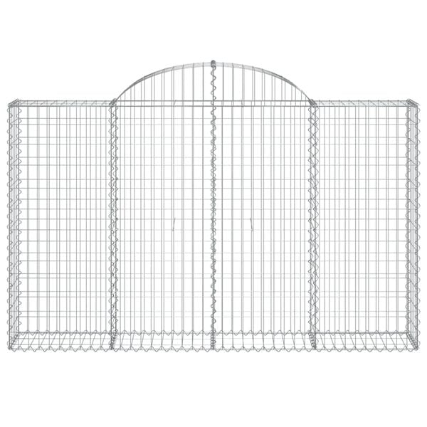 vidaXL Συρματοκιβώτια Τοξωτά 11 τεμ. 200x30x120/140 εκ. Γαλβαν. Ατσάλι