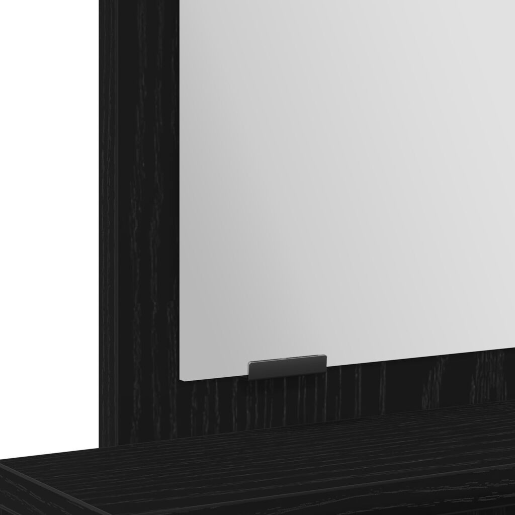 vidaXL Τουαλέτα με Συρτάρια Μαύρη Δρυς 50x41x140 εκ