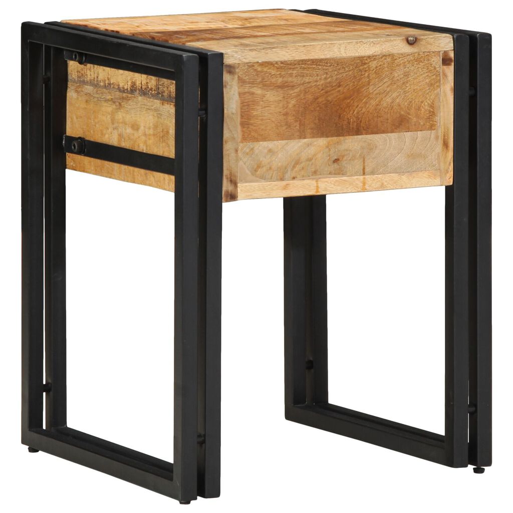 vidaXL Τραπέζι Δίπλα 40x40x50 εκ. Μασίφ Ανώμαλο Ξύλο Μάνγκο