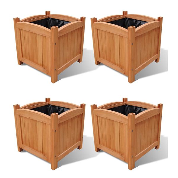 vidaXL Γλάστρες Υπερυψωμένες 4 τεμ. 30 x 30 x 30 εκ.
