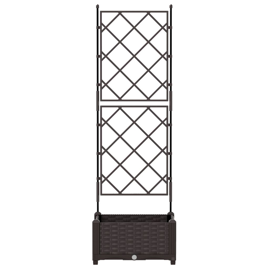 vidaXL Γλάστρα Κήπου με Στηρίγματα Καφέ 40x40x125,5 εκ