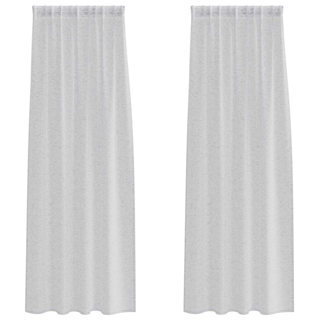vidaXL Κουρτίνες 2 pcs Ανοιχτό γκρι 140 x 245 εκ. Πολυεστέρας
