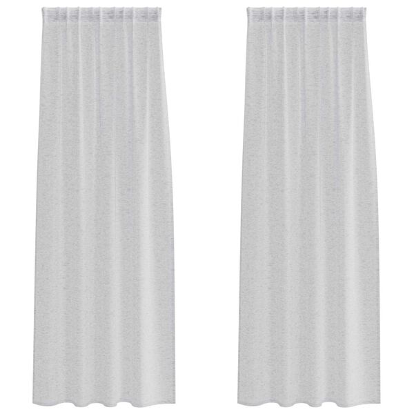 vidaXL Κουρτίνες 2 pcs Ανοιχτό γκρι 140 x 245 εκ. Πολυεστέρας