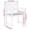 vidaXL Καρέκλα Κήπου 2 pcs Καφέ 56 x 56 x 90 εκ. Μασίφ ξύλο ακακίας