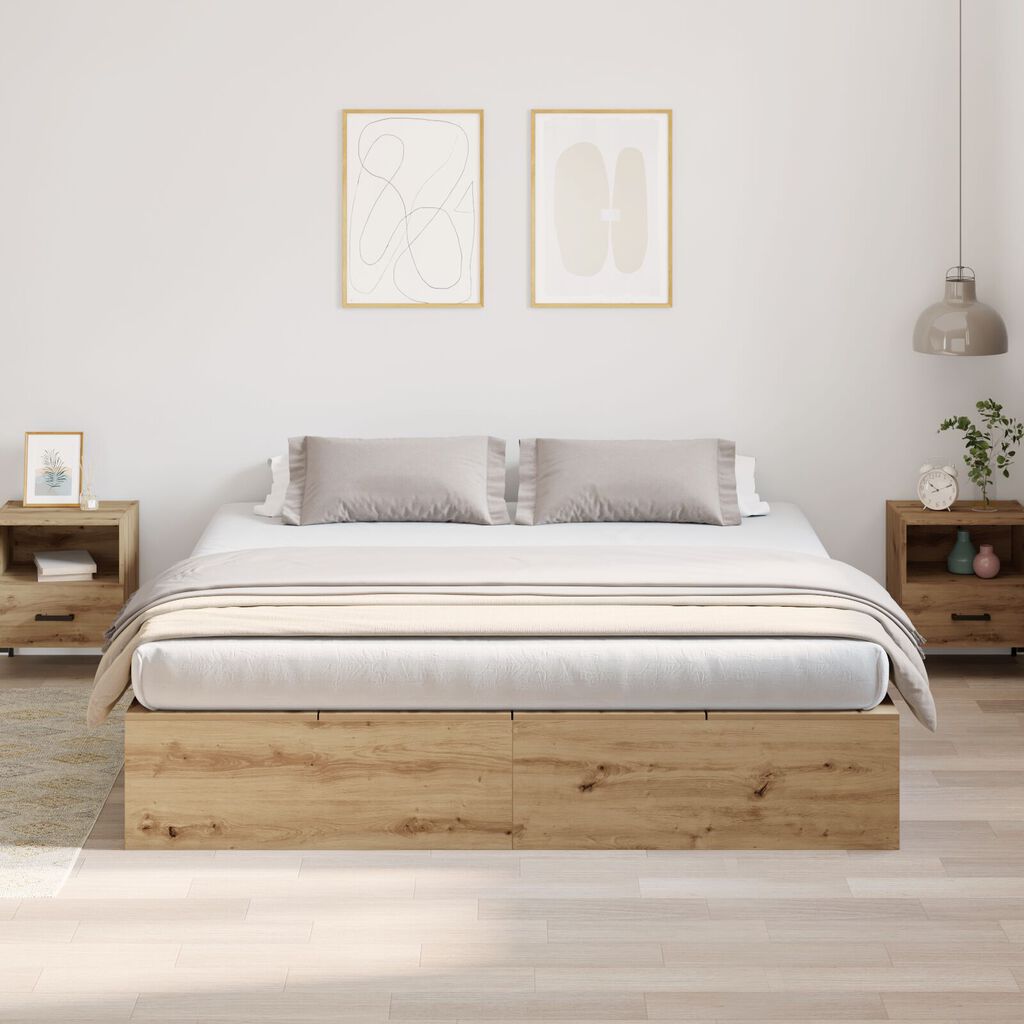 vidaXL Κρεβάτι Αποθήκης Artisan Oak 180x200 εκ.