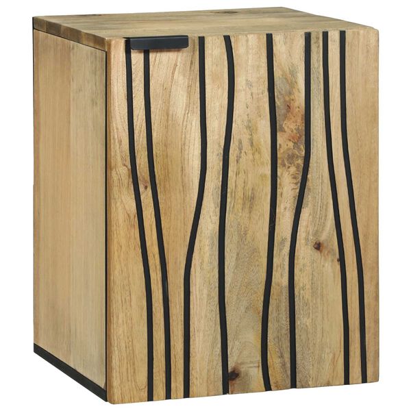 vidaXL Ντουλάπι Τοίχου Μπάνιου - 38 x 33.5 x 48 εκ, Κατασκευασμένο από Μασίφ και Τεχνητό Ξύλο.