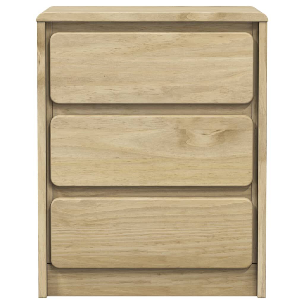 vidaXL Κομοδίνο SAUDA Χρώμα Δρυός 44x35x56 εκ. Μασίφ Ξύλο Πεύκου