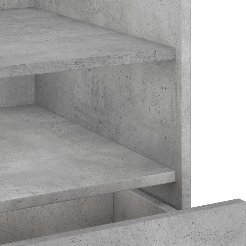 vidaXL Κομοδίνο Γκρι Σκυροδ. 45x50x50 εκ. από Επεξεργασμένο Ξύλο
