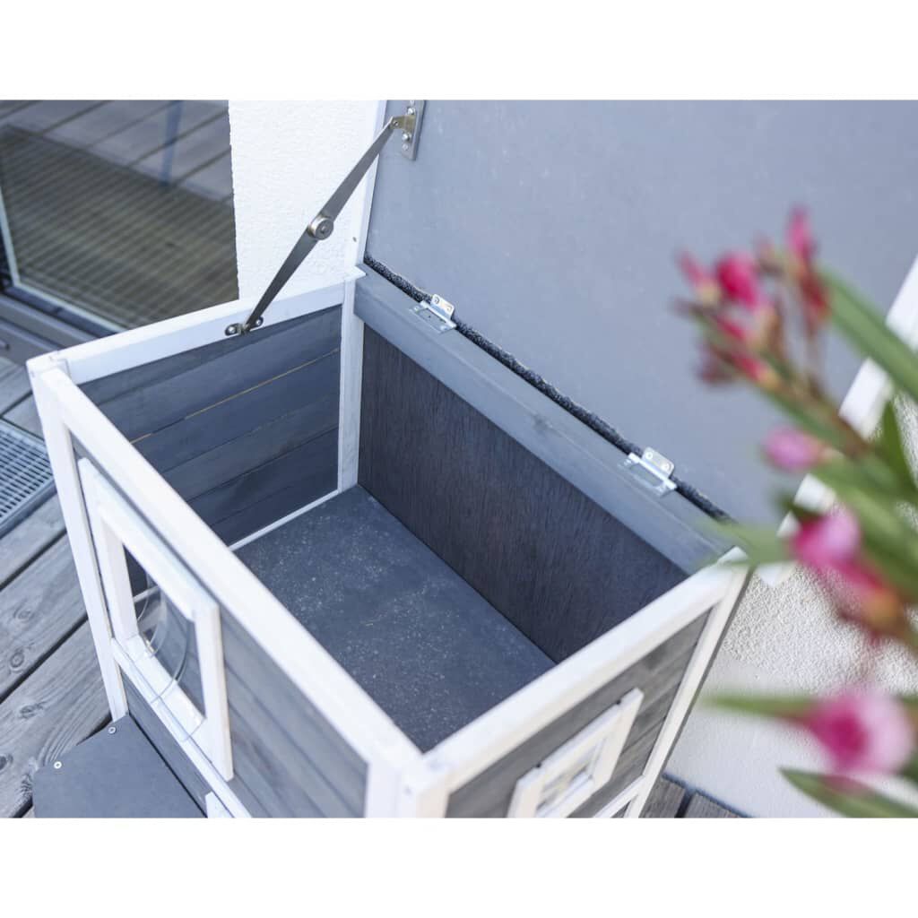 Kerbl Outdoor Γατόσπιτο Family 57 x 55 x 80 εκ. Γκρι και Λευκό